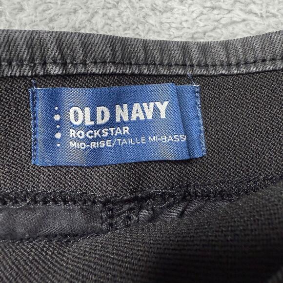 Old Navy Rockstar Jeggings Women's Size 8 Black Skinny Pants - Picture 3 of 9